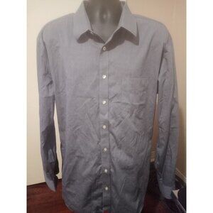 Untuckit Pio Cesare WF Men's 3XL Tall Navy Long Sleeve Button Front Shirt